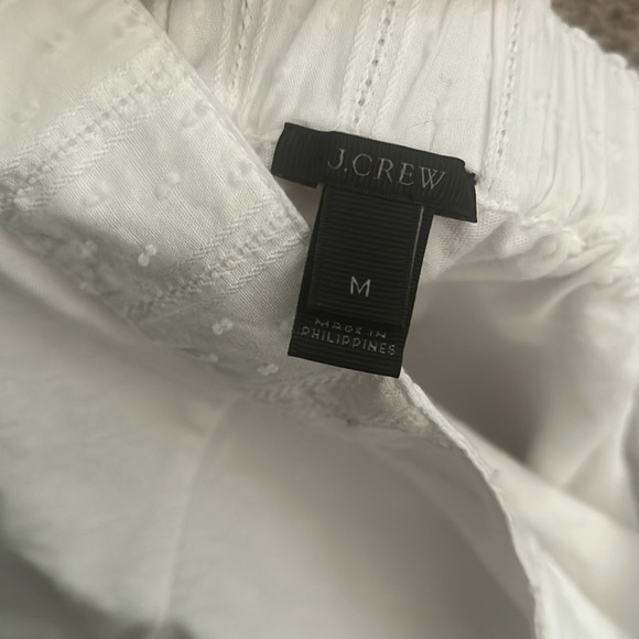 Women’s Medium J. Crew t shirt tank blouse white bow frill straps EUC - Picture 4 of 7